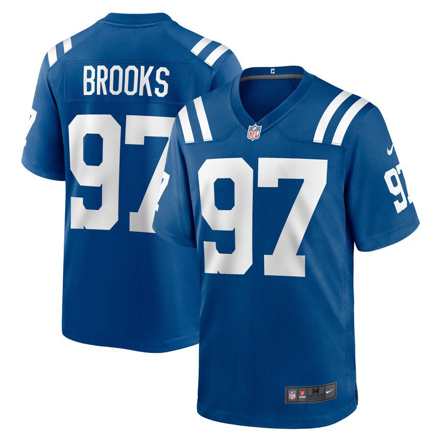 Men Indianapolis Colts 97 Curtis Brooks Nike Royal Player Game NFL Jersey